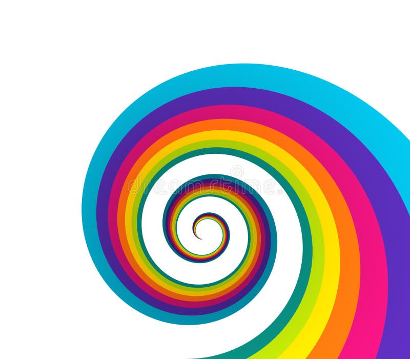 Une Spirale Colorée Avec Le Mot Arc-en-ciel Dessus