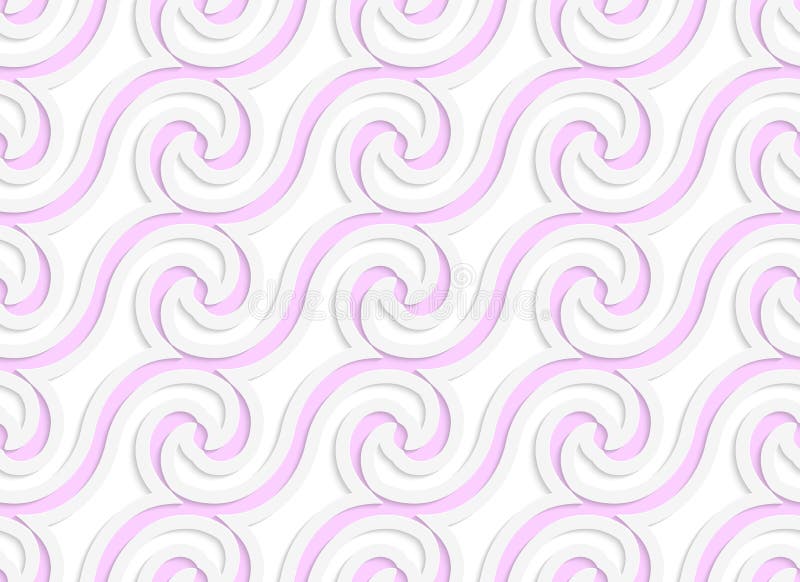 Spirale des farbigen Papiers des Weiß bewegt mit Rosa nach innen wellenartig lizenzfreie abbildung Spirale des farbigen Papiers des Weiß bewegt mit Rosa nach innen wellenartig lizenzfreie abbildung