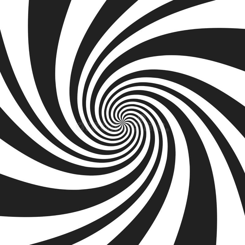 Spirale psichedelica con i raggi grigi radiali Retro fondo torto turbinio Illustrazione comica di vettore di effetto royalty illustrazione gratis