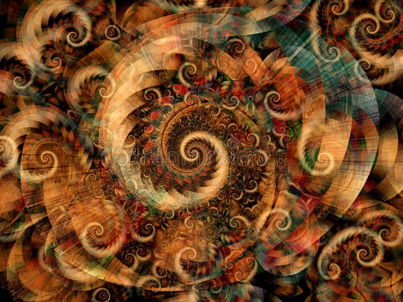 Spirales fraîches de remous de fractales