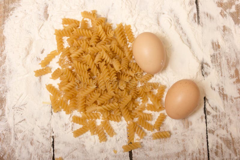 Spirals pasta stock photo