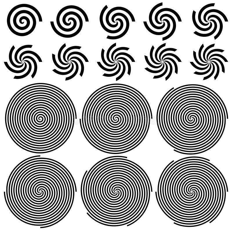 Spirals Pattern Set stock vector. Illustration of helix 41658603