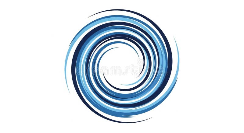 The spirals taper towards the center creating a dynamic vortex effect stock illustration
