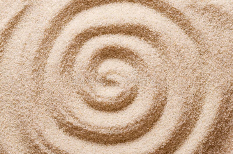 Spirală în fotografia macrocomenzii de nisip royalty free stock image