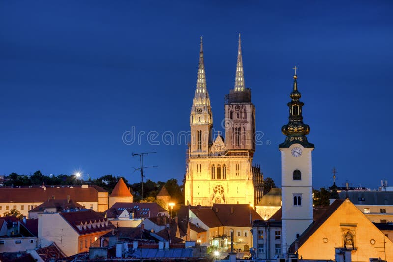 Zagreb Cathedral stock photos