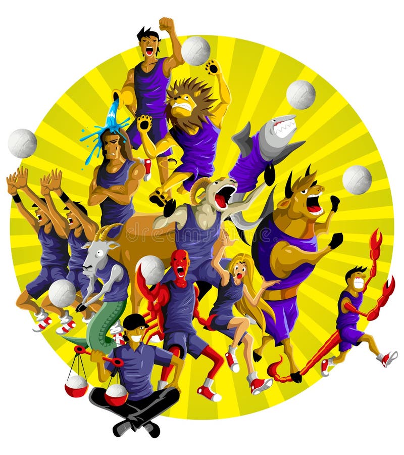 Spirit of all star volley royalty free illustration