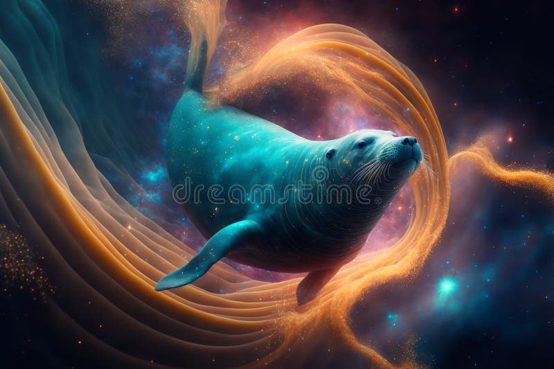 Spirit animal Seal stock illustration. Illustration of star 277017584