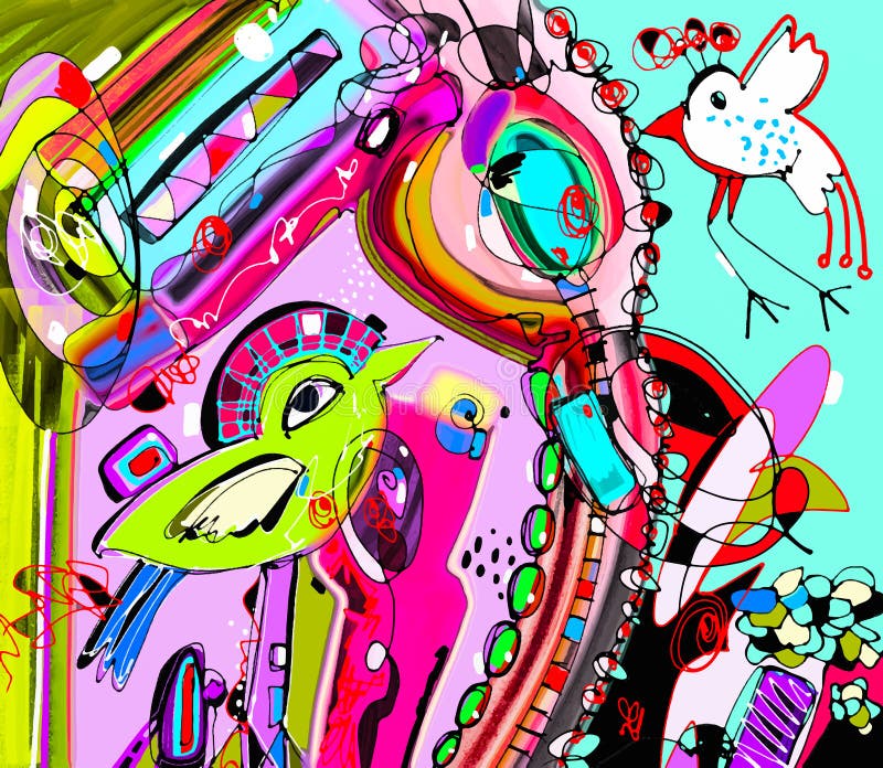 Spirito contemporaneo digitale astratto unico originale del manifesto del materiale illustrativo illustrazione di stock Spirito contemporaneo digitale astratto unico originale del manifesto del materiale illustrativo illustrazione di stock