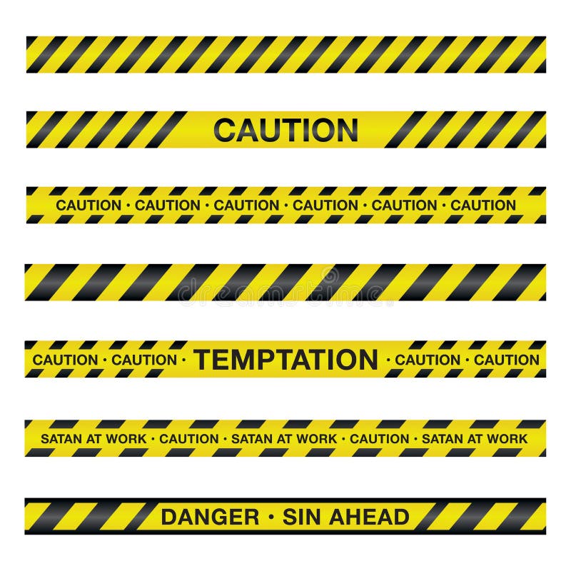 Spiritual Caution Tape Illustration stock illustration