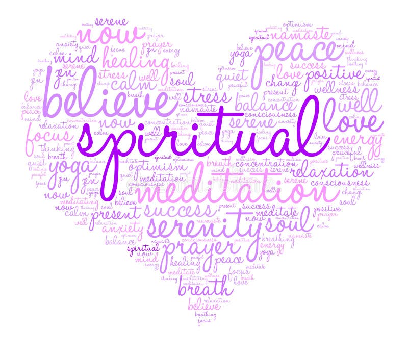 Spiritual Word Cloud stock vector. Illustration of namaste 100126582