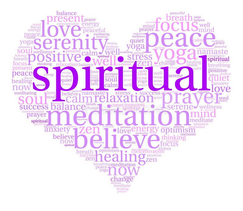 Spiritual Word Cloud stock illustration. Illustration of relaxation
