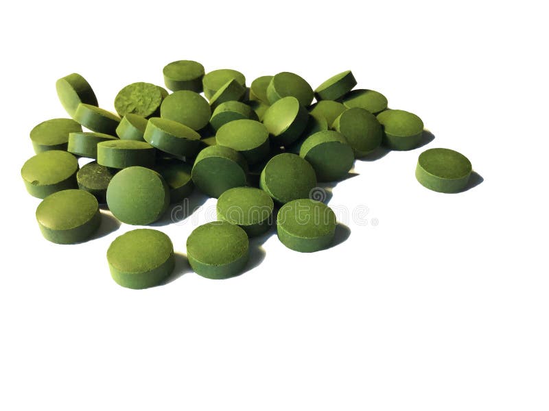 Spirulina or Chlorella Tablets Stock Image Image of chlorella