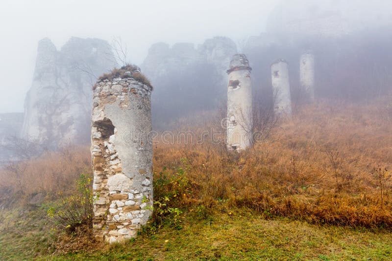 Spis castle in fog