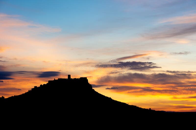 Spišský hrad v noci, Slovensko