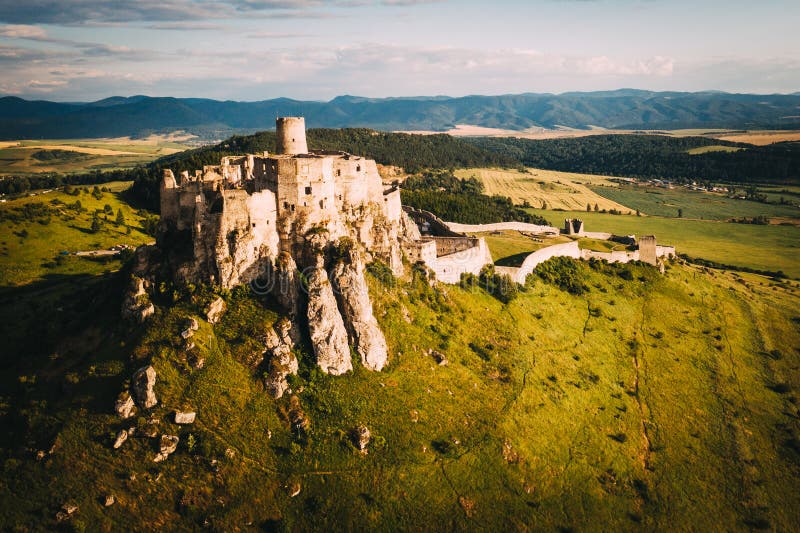 Spišský hrad na Slovensku nedaleko Slovenského ráje.