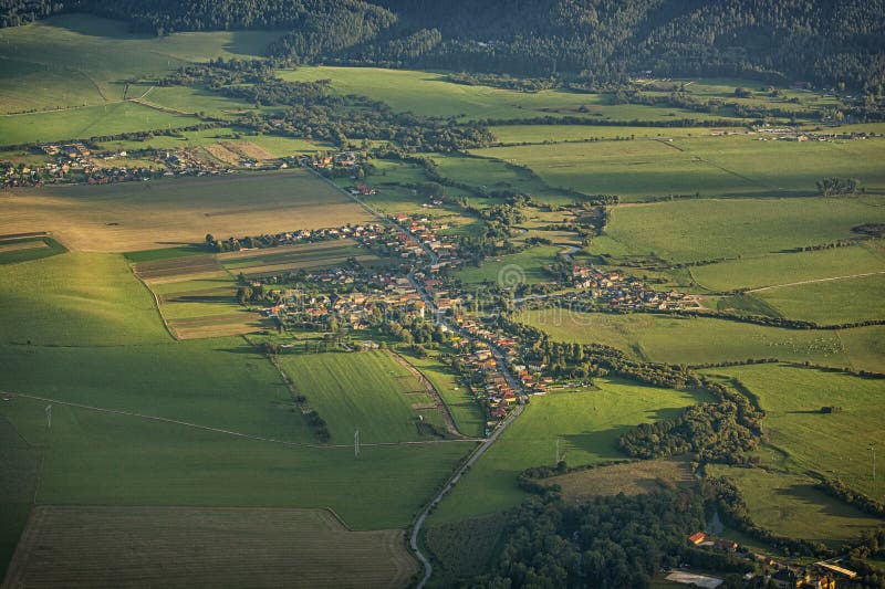 Spis landscape from the balloon, Slovakia