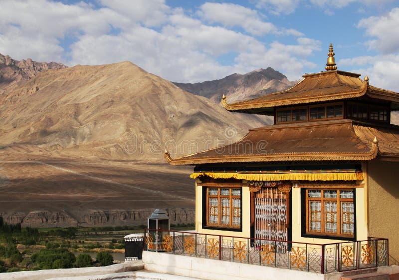 Spituk monastery in Ladakh, India royalty free stock photo