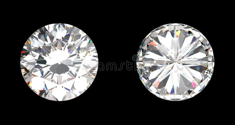 Spitzen- und Ansicht von unten des großen Diamanten vektor abbildung Spitzen- und Ansicht von unten des großen Diamanten vektor abbildung