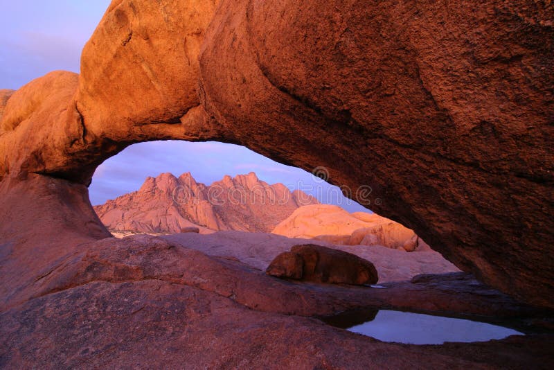 Spitzkoppe rocks at sunset