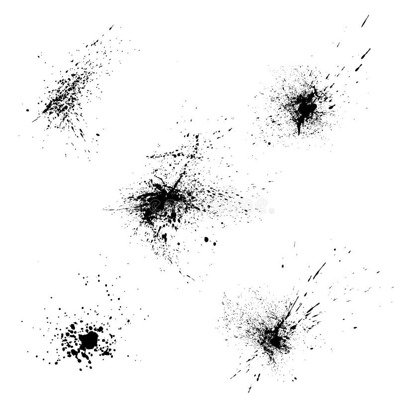 Splash , Black and White,abstract Vector Stock Vector Illustration of
