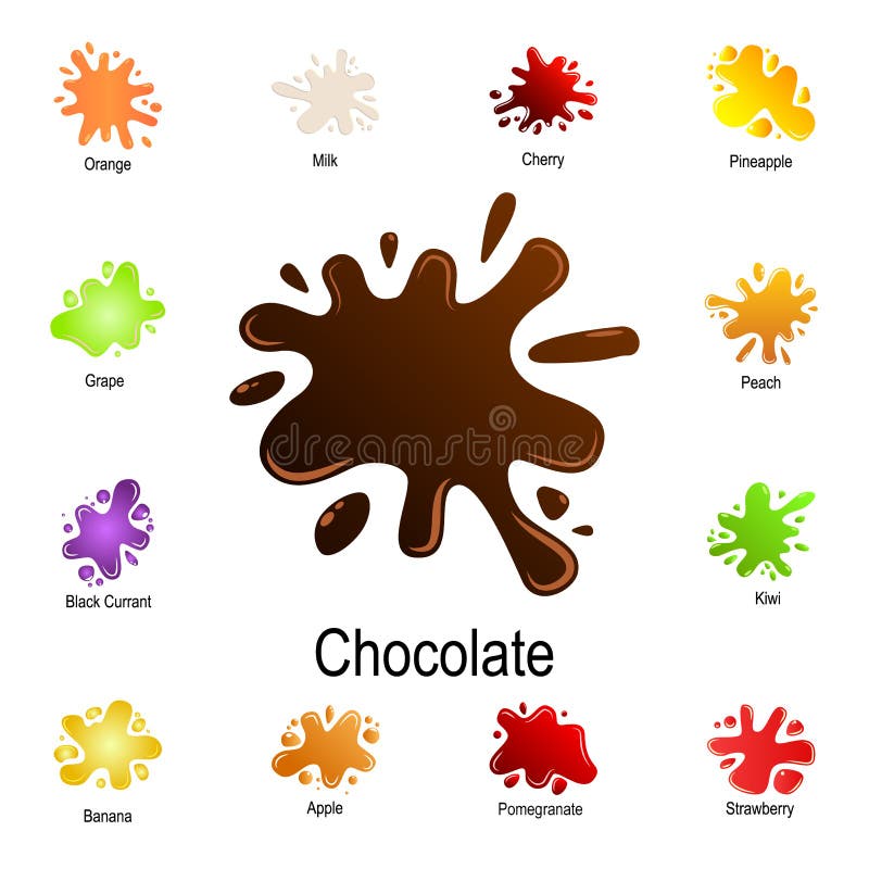 splash of chocolate icon. Detailed set of color splash. Premium graphic design. One of the collection icons for websites, web