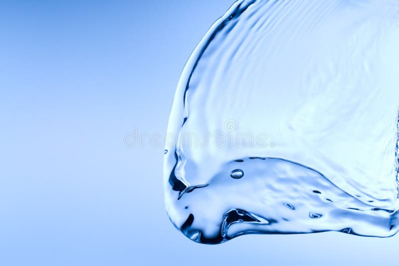 Splash Clean Water on Blue Background Stock Image Image of drink
