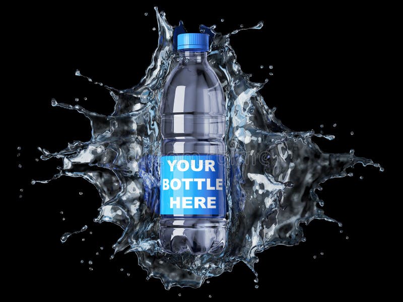 Small Glass Water Bottle Drops Stock Photo 119827333