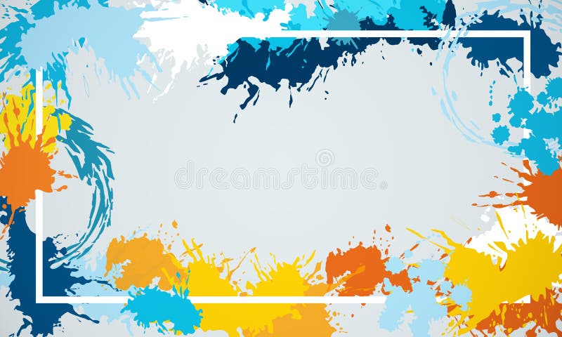 Splash rectangular banner vector illustration