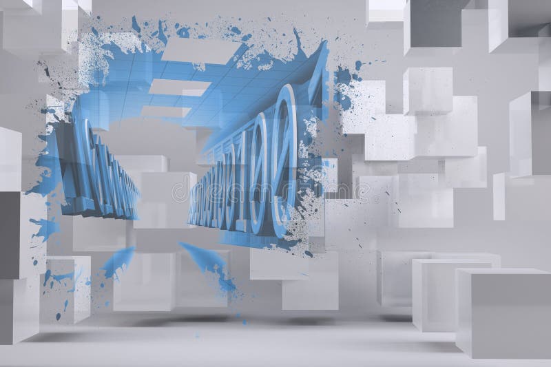 Splash showing binary code vector illustration