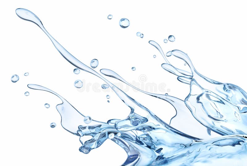 Splash of water abstract background 3d rendering