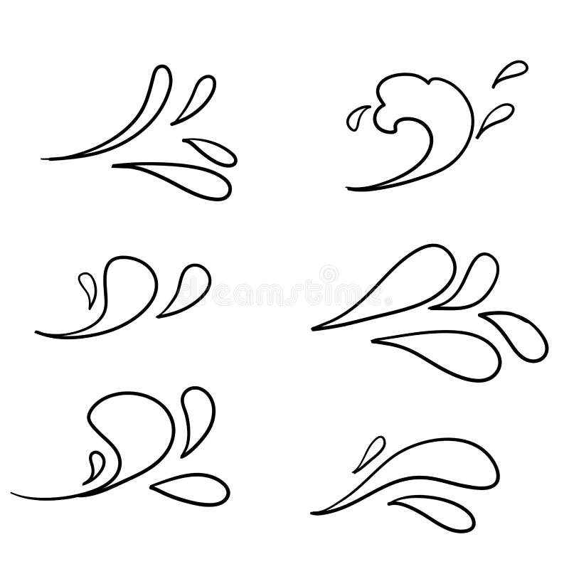 Water Wave Line Logo Symbols Stock Vector Illustration Of Creative Antique