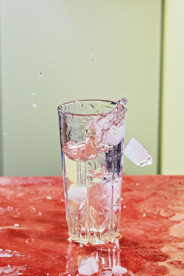 Splash of Water in Kitchen Glass Stock Photo Image of action, clean