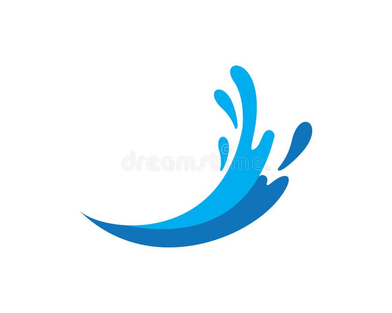 Splash Water, Wave symbol and icon Logo Template royalty free illustration