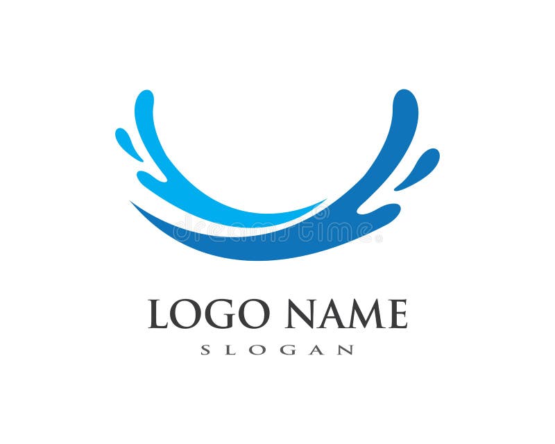 Splash Water, Wave symbol and icon Logo Template stock illustration