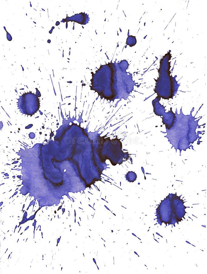 Set of color splashes on a paper