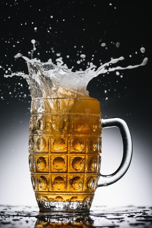 Splashes of Cold Light Beer Stock Photo Image of bubbles, transparent 120686452