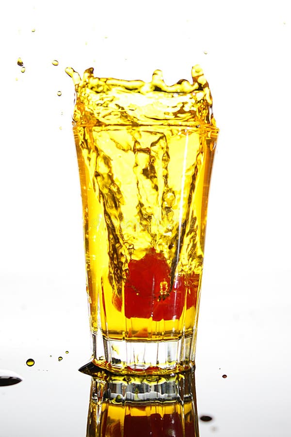 Splashing beverage glass stock photo. Image of isolated 14279358