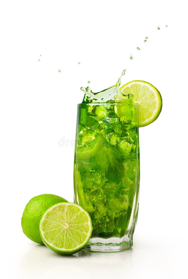 Lime Splashing Into A Cocktail Stock Photo Image of refreshment, vermouth 2451342