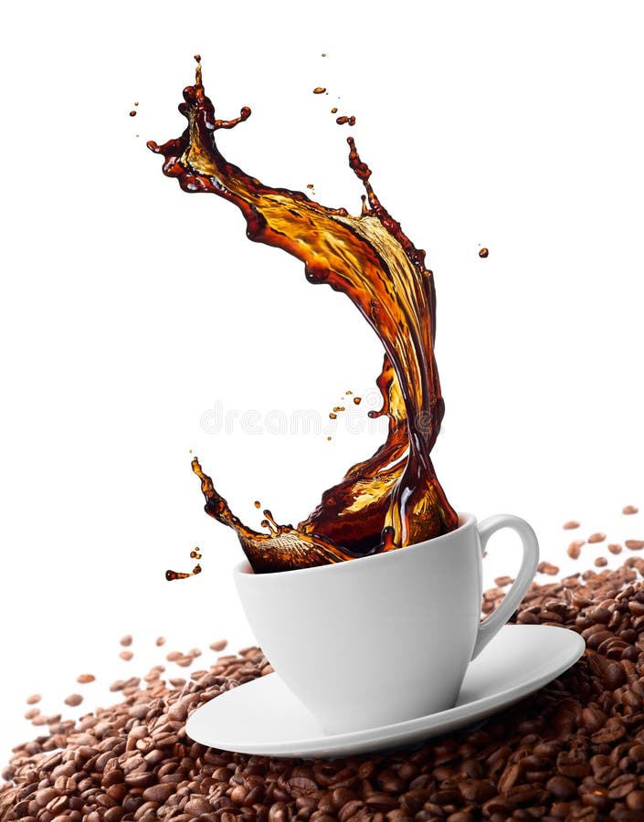 Splashing coffee