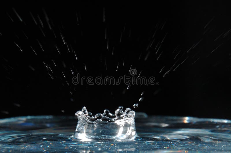 Splashing a drop of water stock image Splashing a drop of water stock image