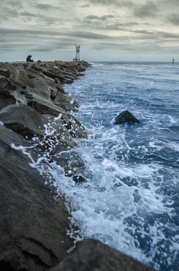 Splashing on The Jetty