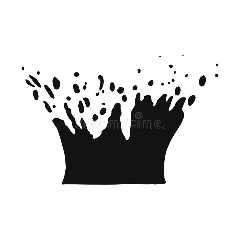 Splashing Water With Drops Vector Black Isolated Silhouette Stock Vector Illustration Of Blue Drink