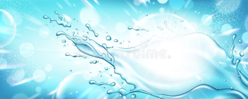 Splashing water effect vector illustration