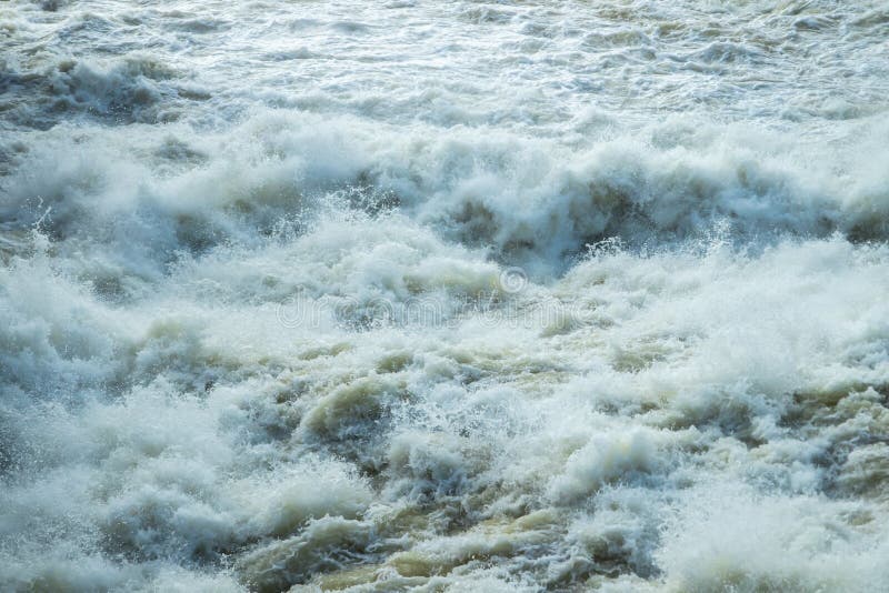 Splashing water waves on the spring fast river royalty free stock photos