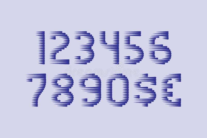 Splatter numbers with currency signs of blue drops pattern royalty free illustration