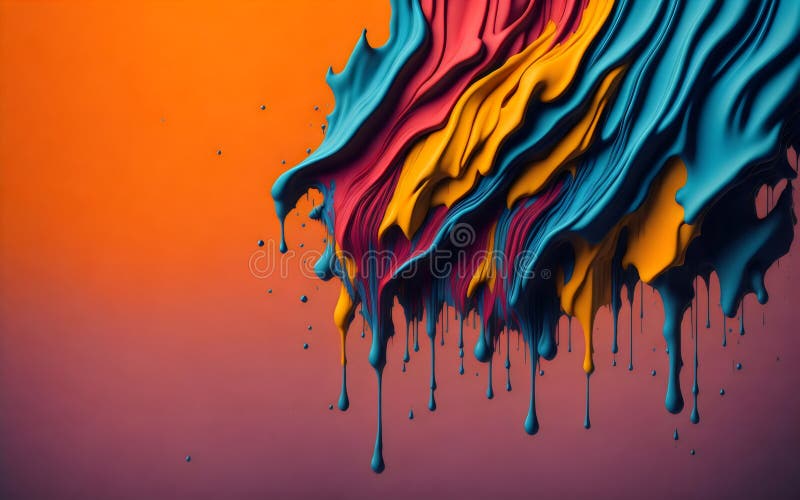 Splatter Paint Rainbow Art stock illustration. Illustration of painting