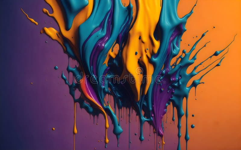 Splatter Paint Rainbow Art stock illustration. Illustration of canvas 275532838
