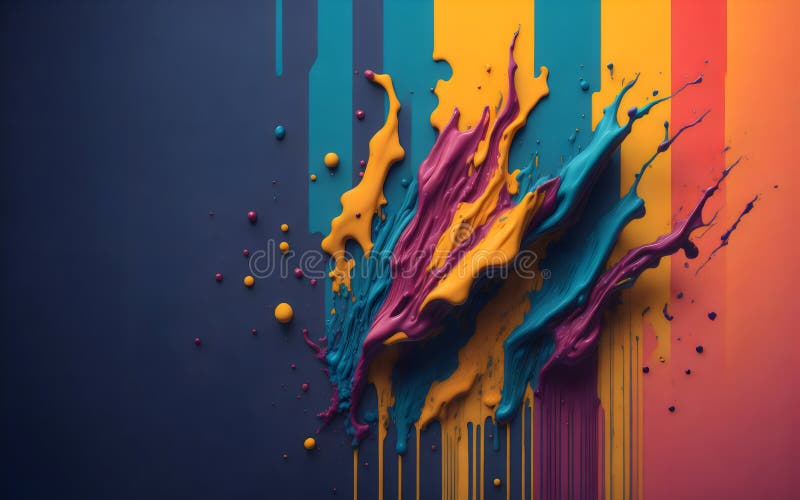 Splatter Paint Rainbow Art stock illustration. Illustration of artwork 275532917