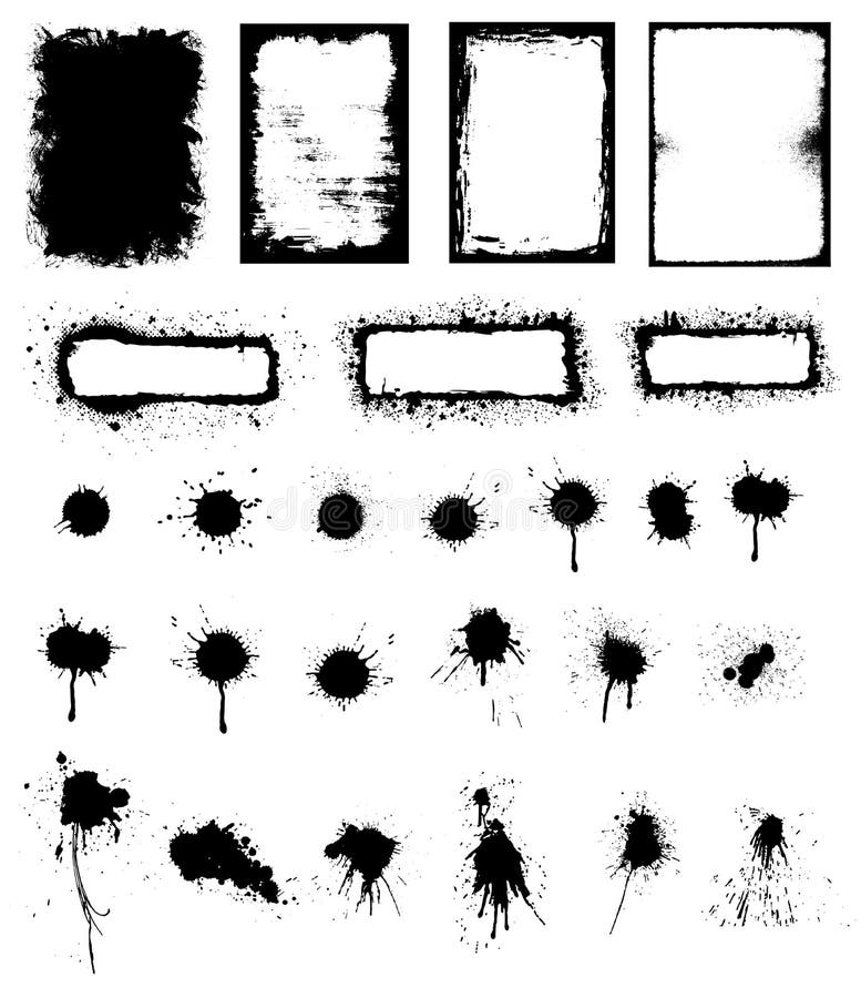 Splattered and grunge backgrounds royalty free illustration