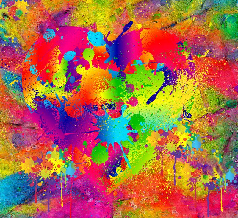 Splattered målar Abstrakt bakgrund som liknar den våta plaskade målarfärgmodellen royaltyfri illustrationer Splattered målar Abstrakt bakgrund som liknar den våta plaskade målarfärgmodellen royaltyfri illustrationer
